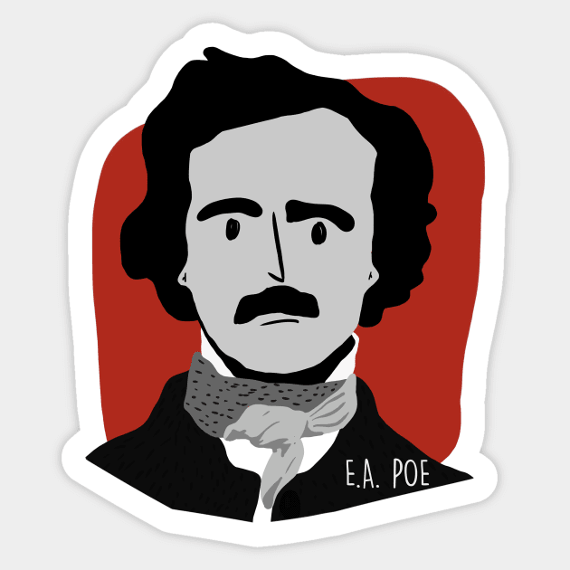 Edgar Allan Poe Sticker by DavoliShop